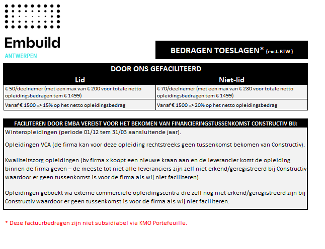 Winteropleidingen - Embuild Antwerpen